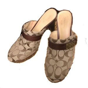 Coach, sz 8B, clogs, worn a very few times